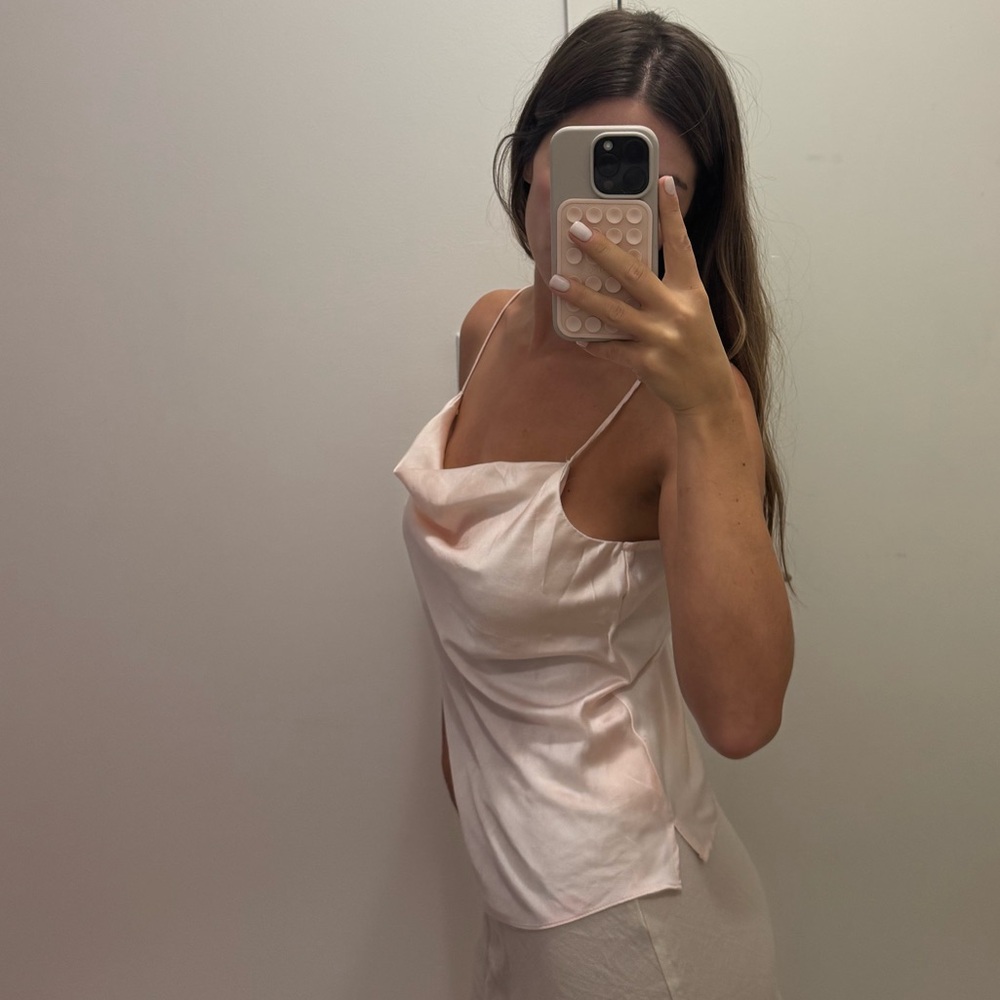 Abercrombie & Fitch Light Pink Satin Camisole